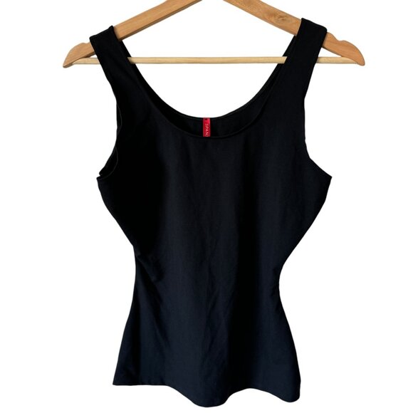 Spanx Shapewear Tank Size Lg  Black Smoothing Basic Layering - Picture 1 of 9